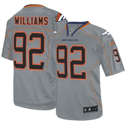 Broncos #92 Sylvester Williams Lights Out Grey Men's Stitched NFL Elite Jersey