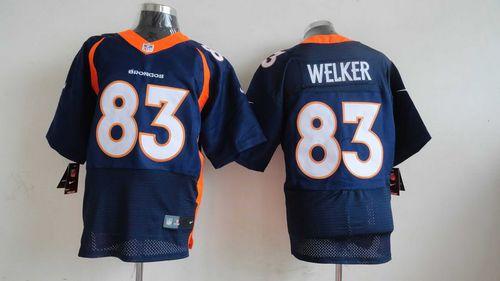 Broncos #83 Wes Welker Navy Blue Alternate Men's Stitched NFL New Elite Jersey