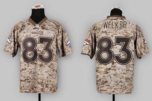 Broncos #83 Wes Welker Camo USMC Men's Stitched NFL New Elite Jersey