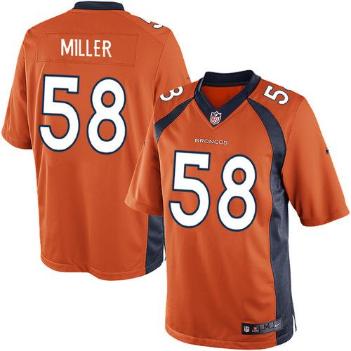 Broncos #58 Von Miller Orange Team Color Men's Stitched NFL New Limited Jersey