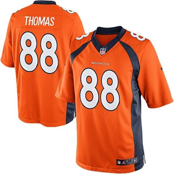 Broncos #88 Demaryius Thomas Orange Team Color Men's Stitched NFL New Limited Jersey