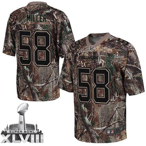 Broncos #58 Von Miller Camo Super Bowl XLVIII Men's Stitched NFL Realtree Elite Jersey