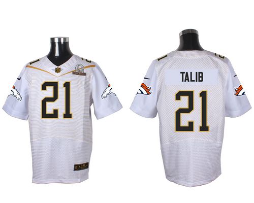 Broncos #21 Aqib Talib White 2016 Pro Bowl Men's Stitched NFL Elite Jersey