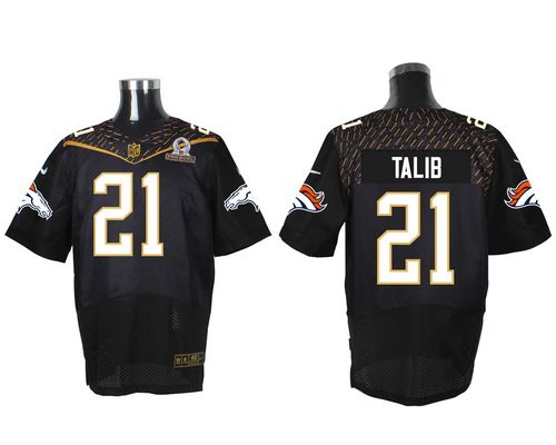 Broncos #21 Aqib Talib Black 2016 Pro Bowl Men's Stitched NFL Elite Jersey