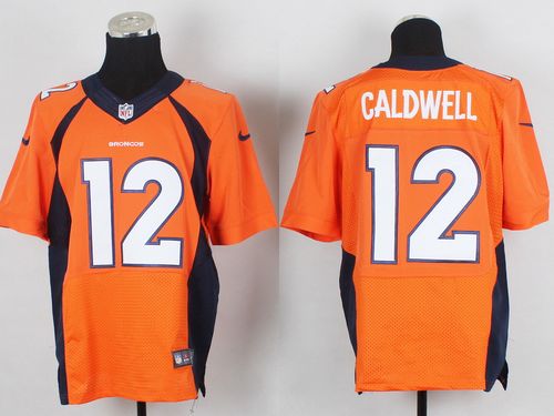 Broncos #12 Andre Caldwell Orange Team Color Men's Stitched NFL New Elite Jersey