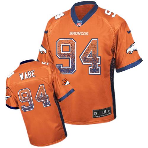 Broncos #94 DeMarcus Ware Orange Team Color Men's Stitched NFL Elite Drift Fashion Jersey