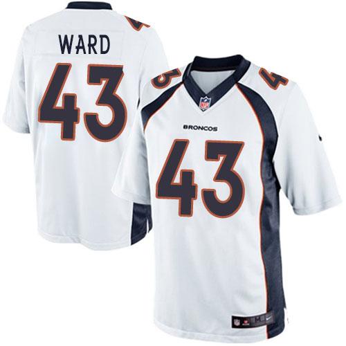 Broncos #43 T.J. Ward White Men's Stitched NFL New Limited Jersey
