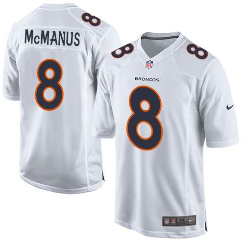 Broncos #8 Brandon McManus White Men's Stitched NFL Game Event Jersey