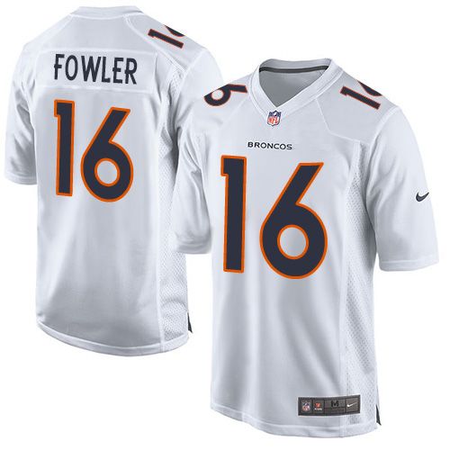Broncos #16 Bennie Fowler White Men's Stitched NFL Game Event Jersey
