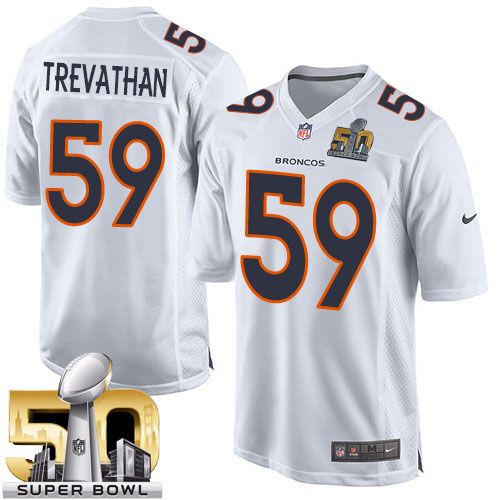Broncos #59 Danny Trevathan White Super Bowl 50 Men's Stitched NFL Game Event Jersey