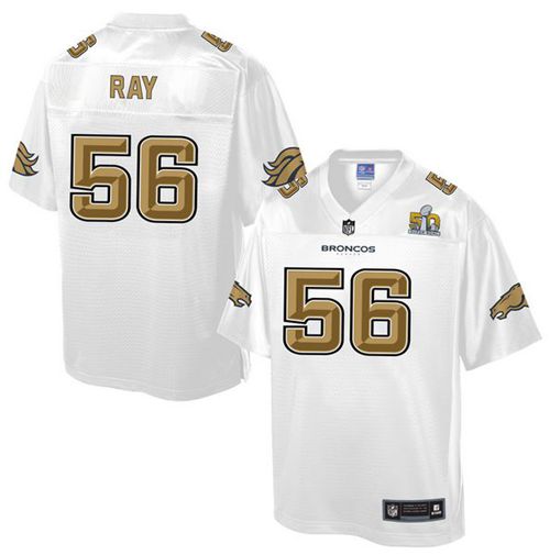 Broncos #56 Shane Ray White Men's NFL Pro Line Super Bowl 50 Fashion Game Jersey