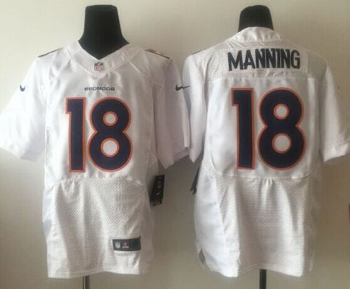 Broncos #18 Peyton Manning White Men's Stitched NFL Elite Event Jersey
