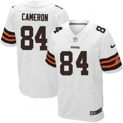 Browns #84 Jordan Cameron White Men's Stitched NFL Elite Jersey