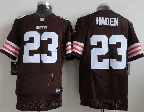 Browns #23 Joe Haden Brown Team Color Men's Stitched NFL Elite Jersey