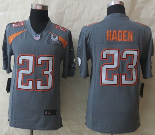Browns #23 Joe Haden Grey Pro Bowl Men's Stitched NFL Elite Team Irvin Jersey