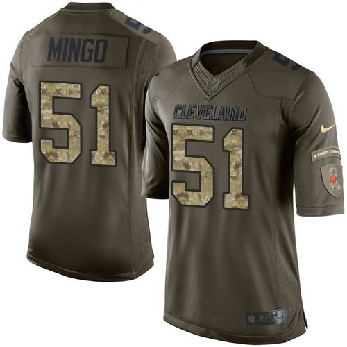Browns #51 Barkevious Mingo Green Men's Stitched NFL Limited Salute to Service Jersey