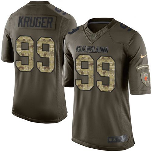 Browns #99 Paul Kruger Green Men's Stitched NFL Limited Salute to Service Jersey