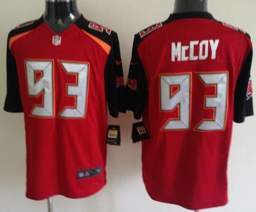 Buccaneers #93 Gerald McCoy Red Team Color Men's Stitched NFL New Game Jersey