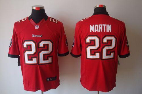 Buccaneers #22 Doug Martin Red Team Color Men's Stitched NFL Limited Jersey