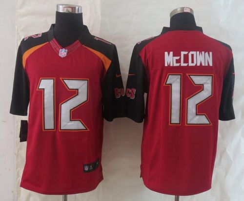 Buccaneers #12 Josh McCown Red Team Color Men's Stitched NFL New Limited Jersey