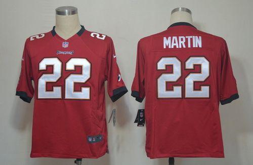 Buccaneers #22 Doug Martin Red Team Color Men's Stitched NFL Game Jersey