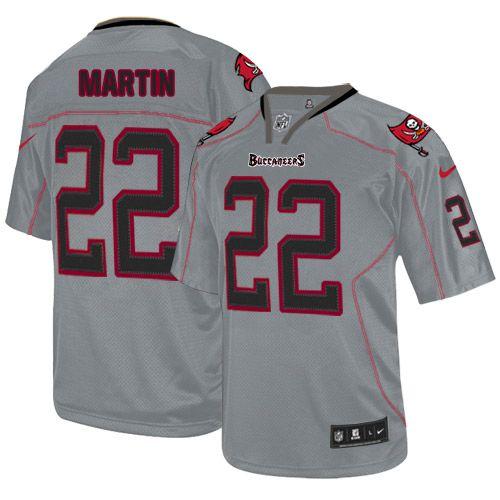 Buccaneers #22 Doug Martin Lights Out Grey Men's Stitched NFL Elite Jersey