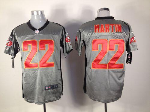 Buccaneers #22 Doug Martin Grey Shadow Men's Stitched NFL Elite Jersey