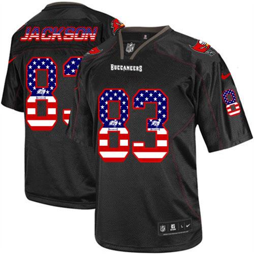 Buccaneers #83 Vincent Jackson Black Men's Stitched NFL Elite USA Flag Fashion Jersey