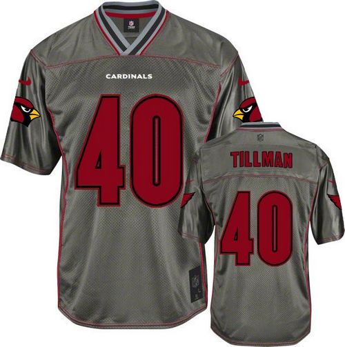 Cardinals #40 Pat Tillman Grey Men's Stitched NFL Elite Vapor Jersey