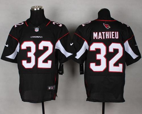 Cardinals #32 Tyrann Mathieu Black Alternate Men's Stitched NFL Elite Jersey