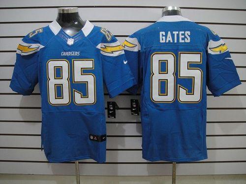 Chargers #85 Antonio Gates Electric Blue Alternate Men's Stitched NFL Elite Jersey