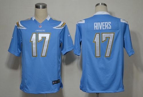 Chargers #17 Philip Rivers Electric Blue Alternate Men's Stitched NFL Game Jersey