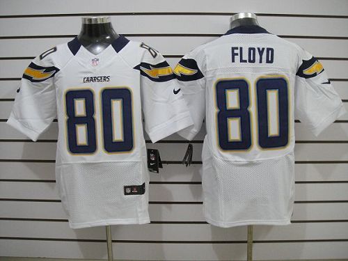 Chargers #80 Malcom Floyd White Men's Stitched NFL Elite Jersey