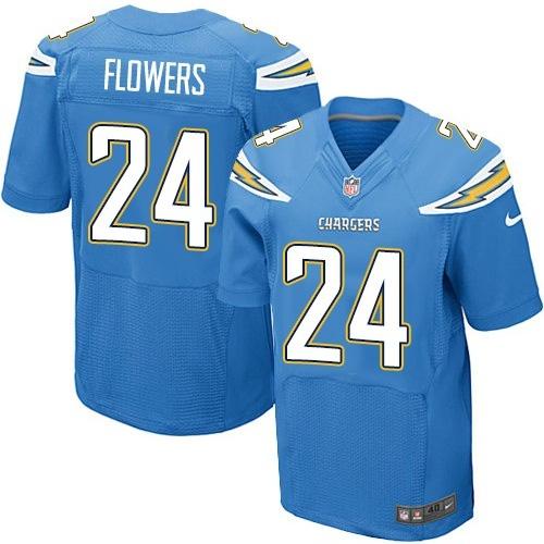 Chargers #24 Brandon Flowers Electric Blue Alternate Men's Stitched NFL New Elite Jersey