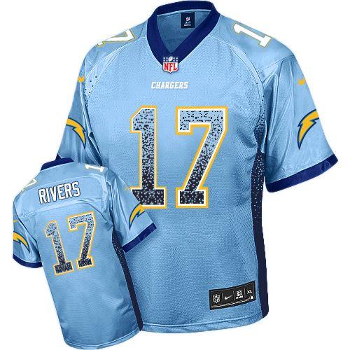Chargers #17 Philip Rivers Electric Blue Alternate Men's Stitched NFL Elite Drift Fashion Jersey