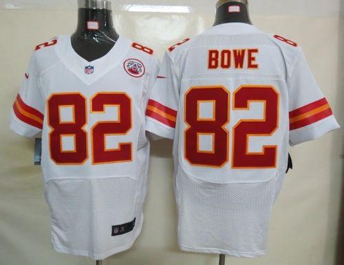 Chiefs #82 Dwayne Bowe White Men's Stitched NFL Elite Jersey