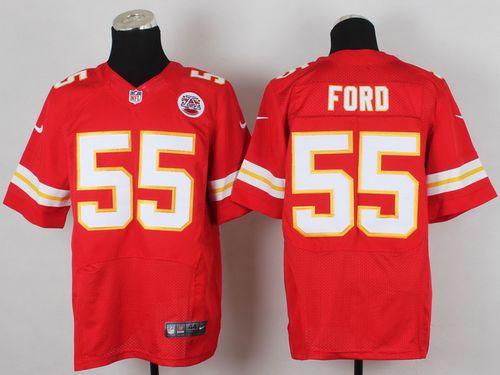 Chiefs #55 Dee Ford Red Team Color Men's Stitched NFL Elite Jersey