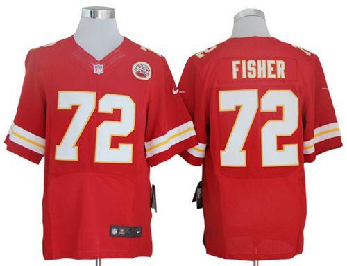 Chiefs #72 Eric Fisher Red Team Color Men's Stitched NFL Elite Jersey