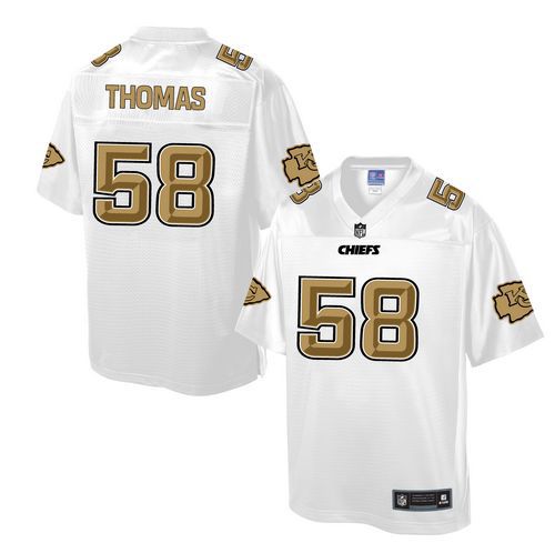 Chiefs #58 Derrick Thomas White Men's NFL Pro Line Fashion Game Jersey