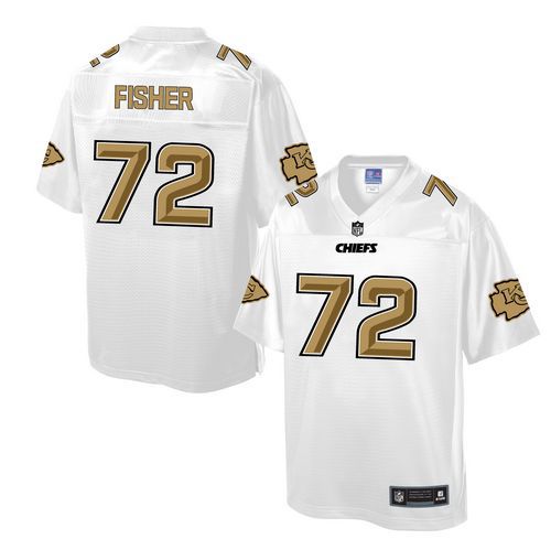 Chiefs #72 Eric Fisher White Men's NFL Pro Line Fashion Game Jersey