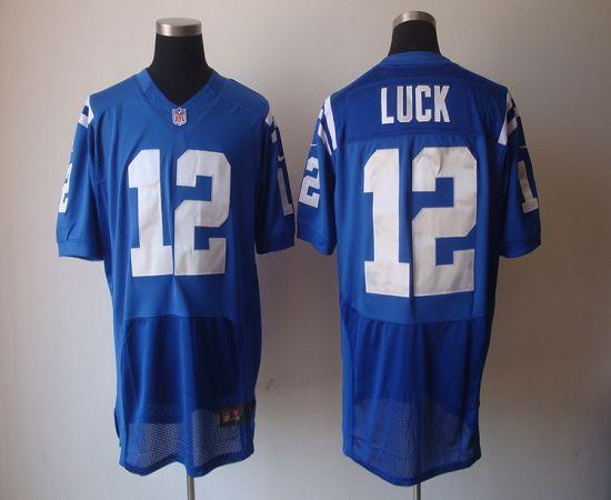 Colts #12 Andrew Luck Royal Blue Team Color Men's Stitched NFL Elite Jersey
