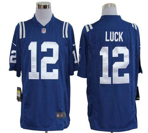 Colts #12 Andrew Luck Royal Blue Team Color Men's Stitched NFL Game Jersey