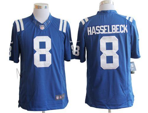 Colts #8 Matt Hasselbeck Royal Blue Team Color Men's Stitched NFL Limited Jersey