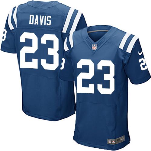 Colts #23 Vontae Davis Royal Blue Team Color Men's Stitched NFL Elite Jersey