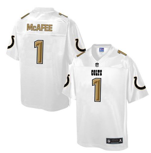Colts #1 Pat McAfee White Men's NFL Pro Line Fashion Game Jersey