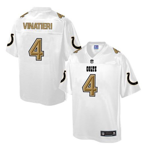 Colts #4 Adam Vinatieri White Men's NFL Pro Line Fashion Game Jersey