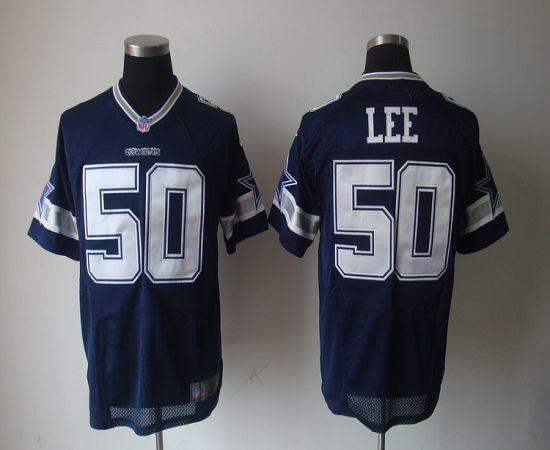 Cowboys #50 Sean Lee Navy Blue Team Color Men's Stitched NFL Elite Jersey