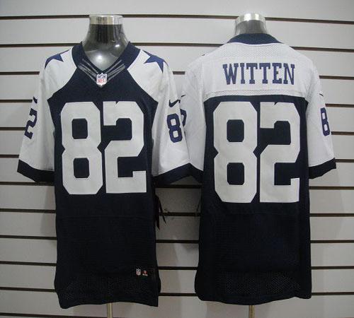 Cowboys #82 Jason Witten Navy Blue Thanksgiving Throwback Men's Stitched NFL Elite Jersey