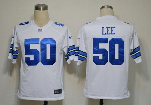 Cowboys #50 Sean Lee White Men's Stitched NFL Game Jersey
