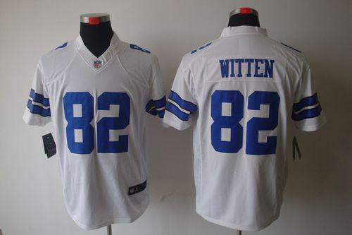 Cowboys #82 Jason Witten White Men's Stitched NFL Limited Jersey